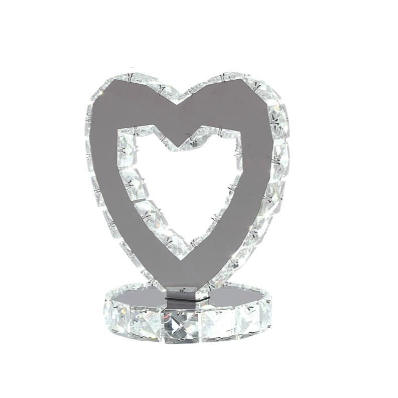 LumiCrystal - Modern Kristall Bordslampa med LED Belysning | Lyxigt Ringsdesign