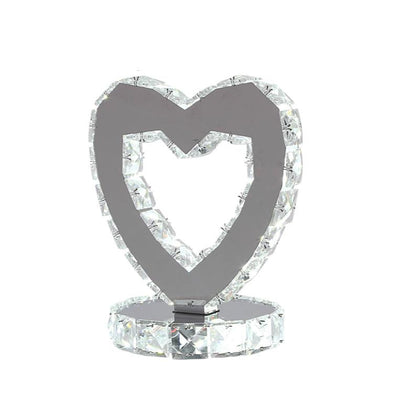 LumiCrystal - Modern Kristall Bordslampa med LED Belysning | Lyxigt Ringsdesign