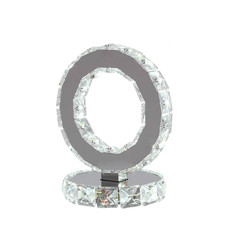 LumiCrystal - Modern Kristall Bordslampa med LED Belysning | Lyxigt Ringsdesign