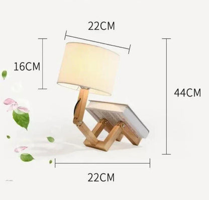 Trädlampa i trä med bokhållare – Modernt design för ditt hem