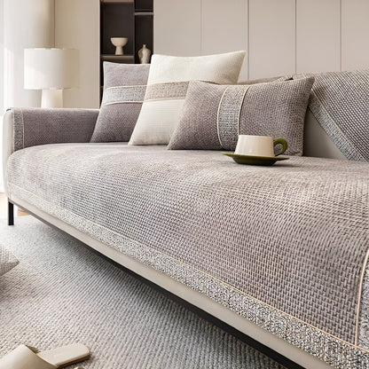 LuxeWrap Sofföverdrag - Modern anti-skratch sofföverdrag i linne