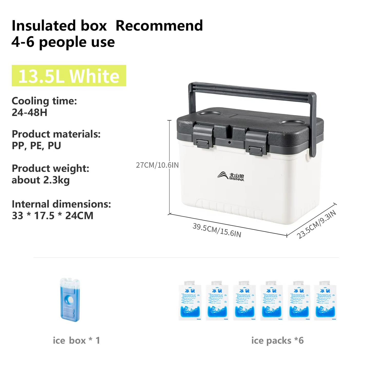 Carvallo Kylbox Utomhus | Upp till 48h Kylning | Livsmedelsäker & Robust | 6L / 13,5L / 22L