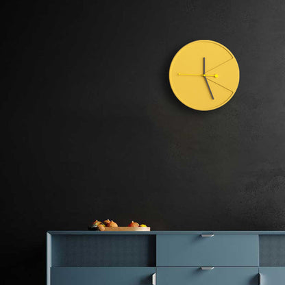 BetonTijd Väggklocka - Modern 3D Väggklocka i CementsYellow