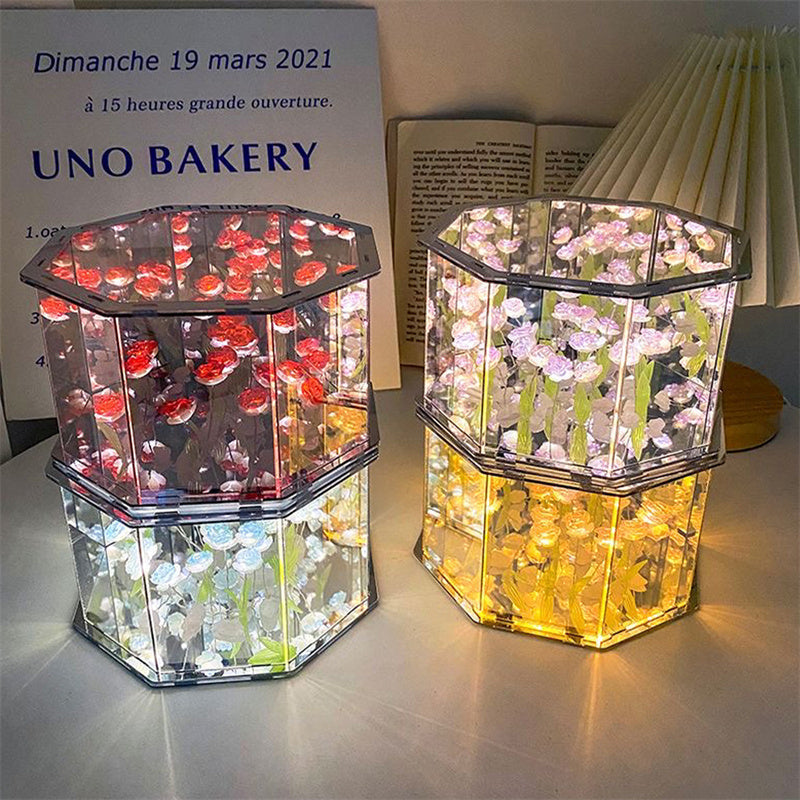 Royallure Tulpan Spegel Nattlampa - 7 Färgval