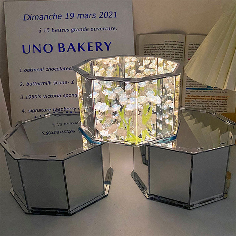 Royallure Tulpan Spegel Nattlampa - 7 Färgval