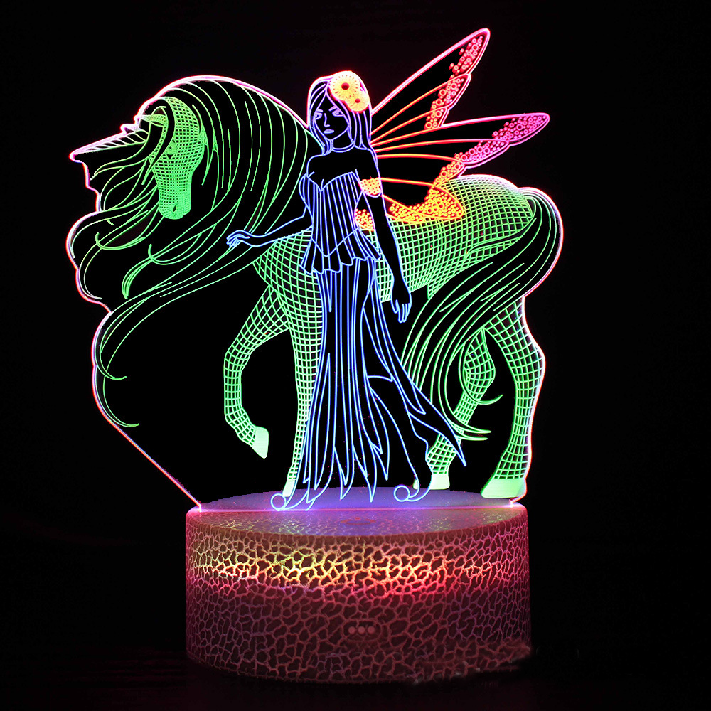 LumiUnicorn - 3D LED Naturlampa med Färgändring och Magisk Design