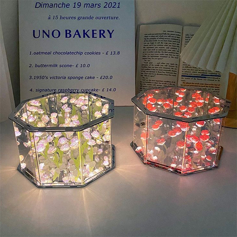 Royallure Tulpan Spegel Nattlampa - 7 Färgval