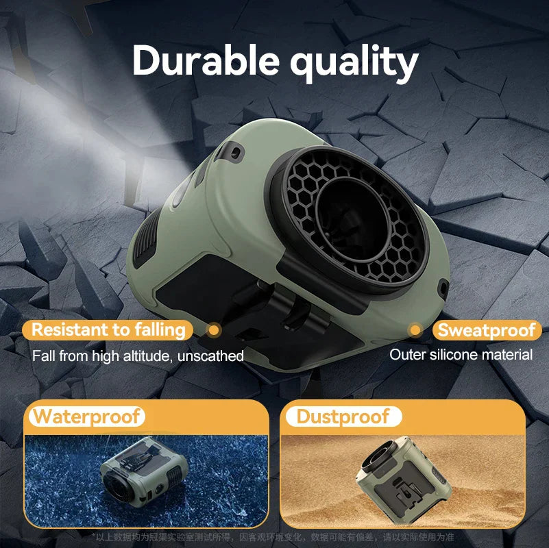 Royaleva 6000mAh Utomhus Bärbar Midje Fläkt för Kall Luft