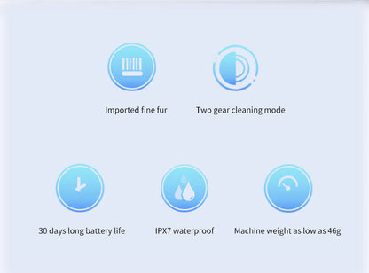 Elektrisk ljudtandborste – Vattentät och USB-uppladdningsbar