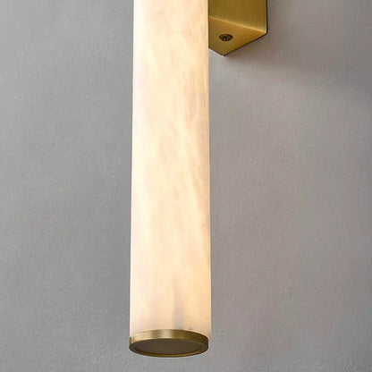 Minimalistisk Marmor Vägglampa | Lång Strip Koppar LED Sconce | Inomhusbelysning | Brick by Brick