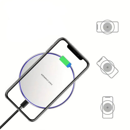 30w Trådlös snabbladdare induktions-laddplatta för iPhone och Android