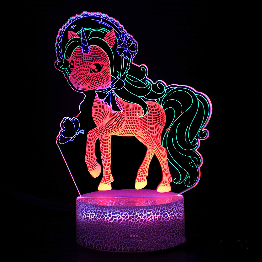 LumiUnicorn - 3D LED Naturlampa med Färgändring och Magisk Design