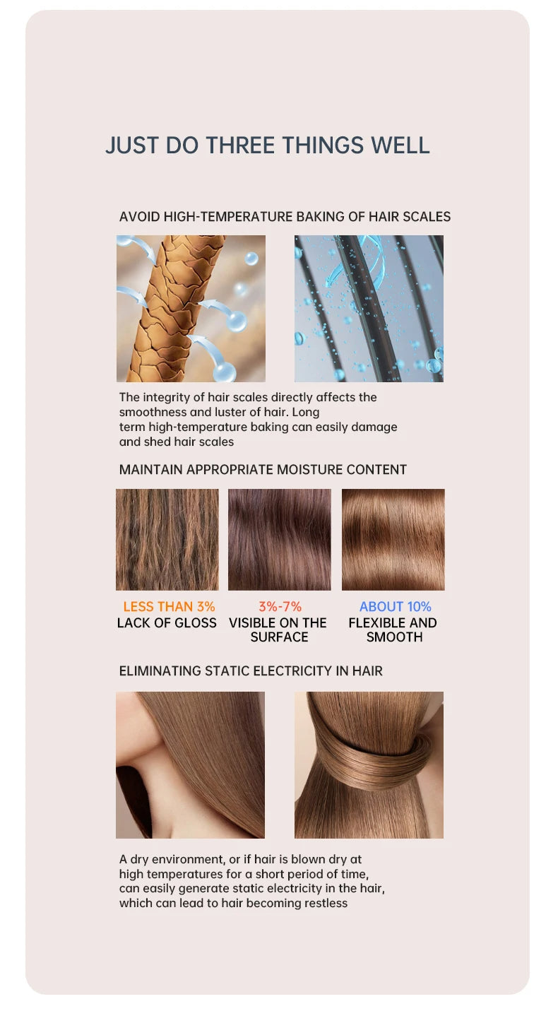 Carvallo Pro 2400 Hårtork 2400W | Ionteknologi | Ljuskälla & Kall luft | Lätt & Ergonomisk