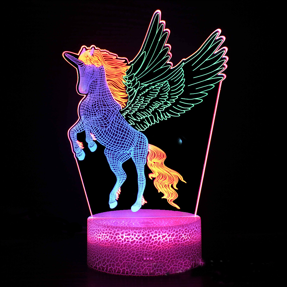 LumiUnicorn - 3D LED Naturlampa med Färgändring och Magisk Design