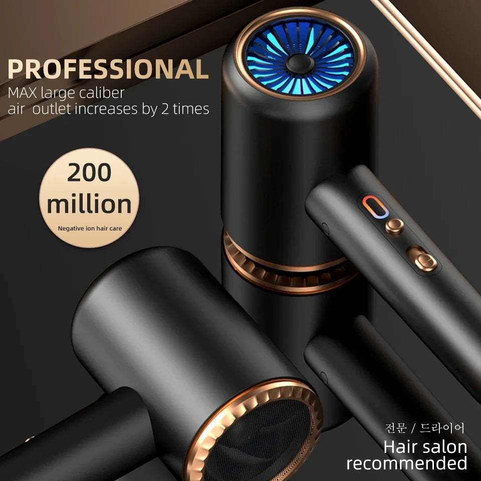 Carvallo Pro 2400 Hårtork 2400W | Ionteknologi | Ljuskälla & Kall luft | Lätt & Ergonomisk