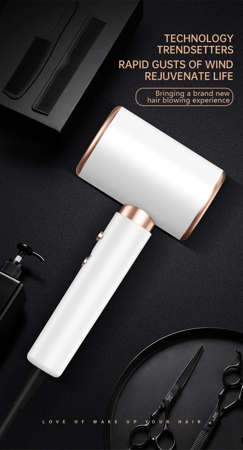 Carvallo Pro 2400 Hårtork 2400W | Ionteknologi | Ljuskälla & Kall luft | Lätt & Ergonomisk