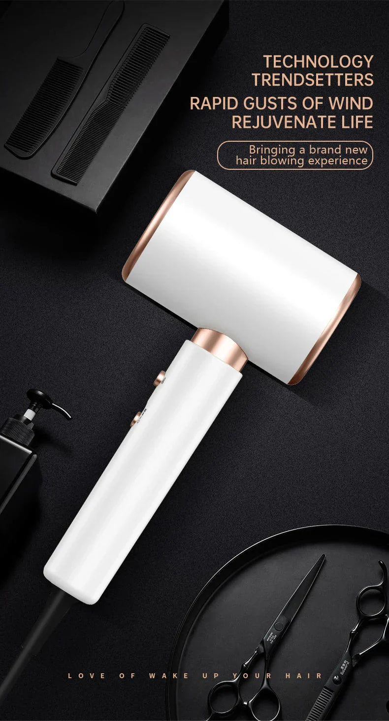 Högpresterande hårtork 2400W med kall- och varmluftsfunktion - Ionteknologi