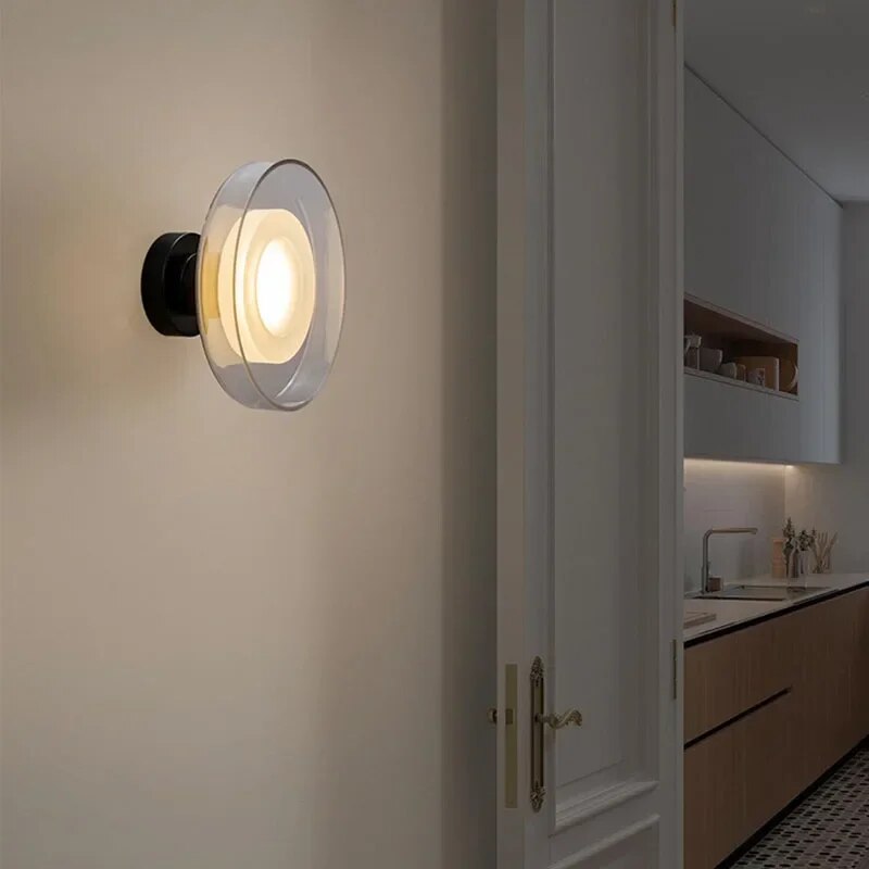 NovaNimbus - Rund Glas Vägglampa