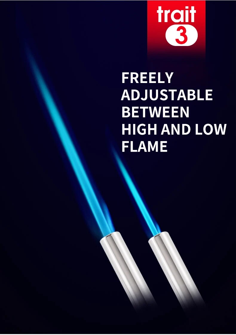 Carvallo Flammix Pro | Kraftfull flamma | För utomhusmatlagning & camping | Metall silver