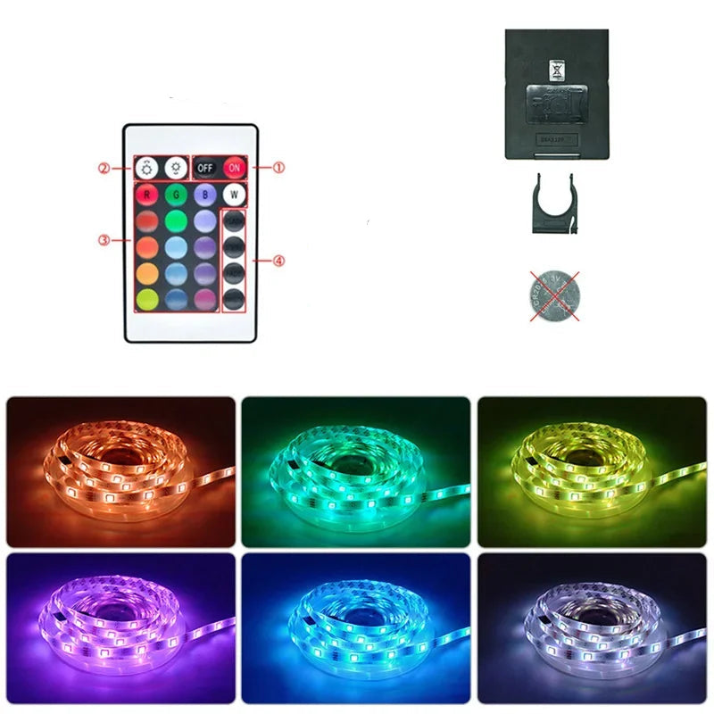 RGB LED-strips med USB-anslutning - färgändringsljus för atmosfär och TV-bakgrundsbelysning