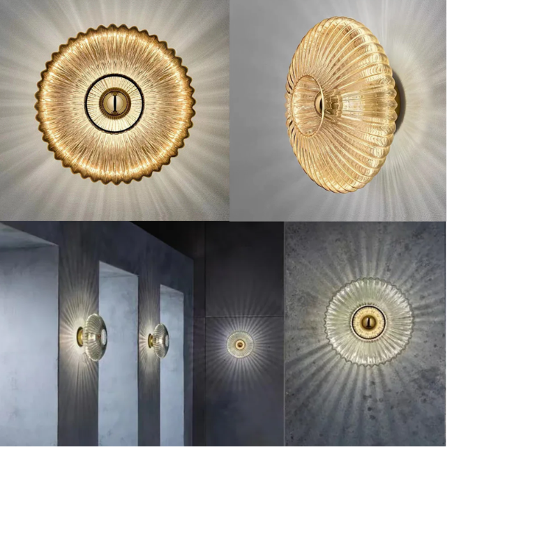 RippleGlow - Modern Glas Vägglampa för Stilrena Interiörer