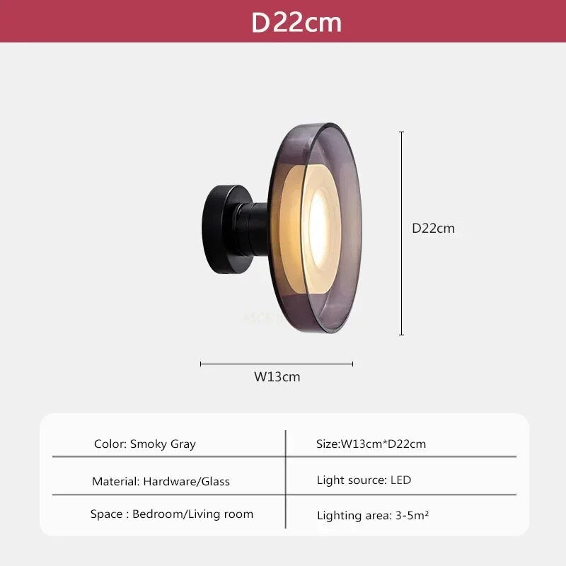 NovaNimbus - Rund Glas Vägglampa