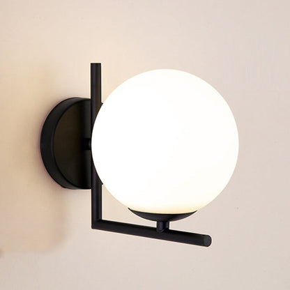 SphereGlow - Modern Rund Vägglampa med Glaskula