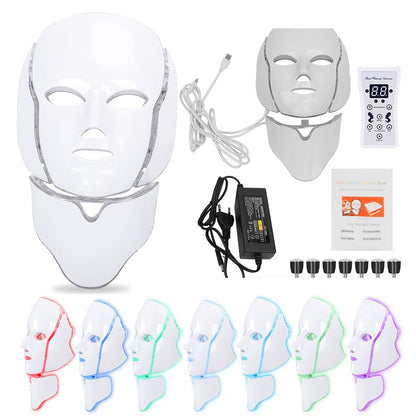7 Färger Röd Ljus Terapi Mask - Ansikte &amp; Nackbehandling