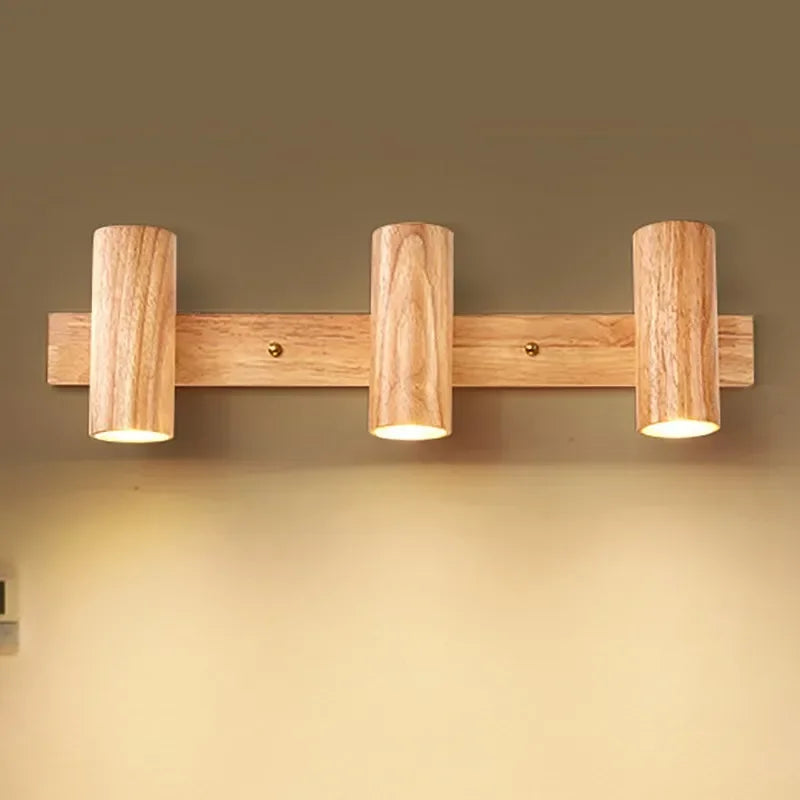 NordicWood - Modern Vägglampa i Valnöt Skandinavisk LED Belysning
