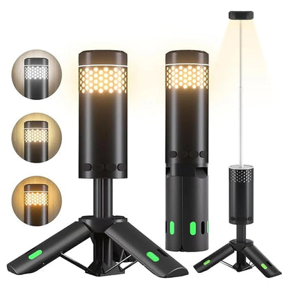 Campinglampa med stativ uppladdningsbar LED-ljus