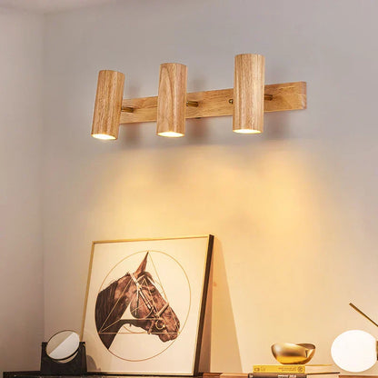 NordicWood - Modern Vägglampa i Valnöt Skandinavisk LED Belysning