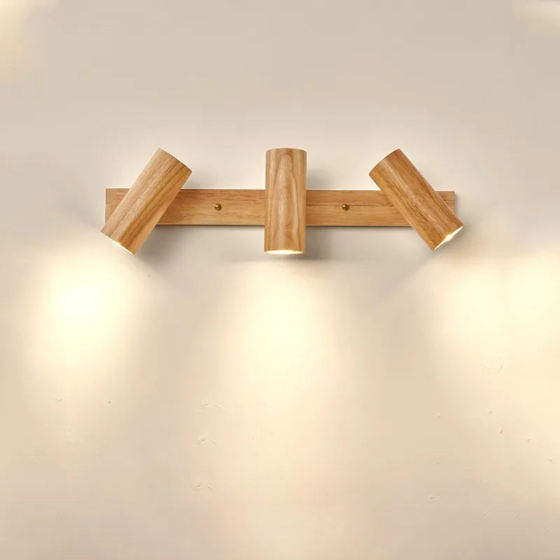 NordicWood - Modern Vägglampa i Valnöt Skandinavisk LED Belysning