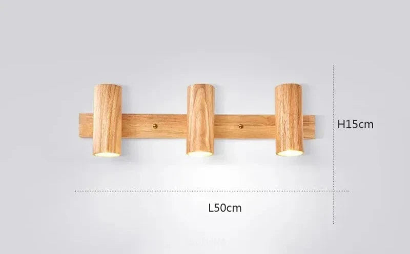 NordicWood - Modern Vägglampa i Valnöt Skandinavisk LED Belysning