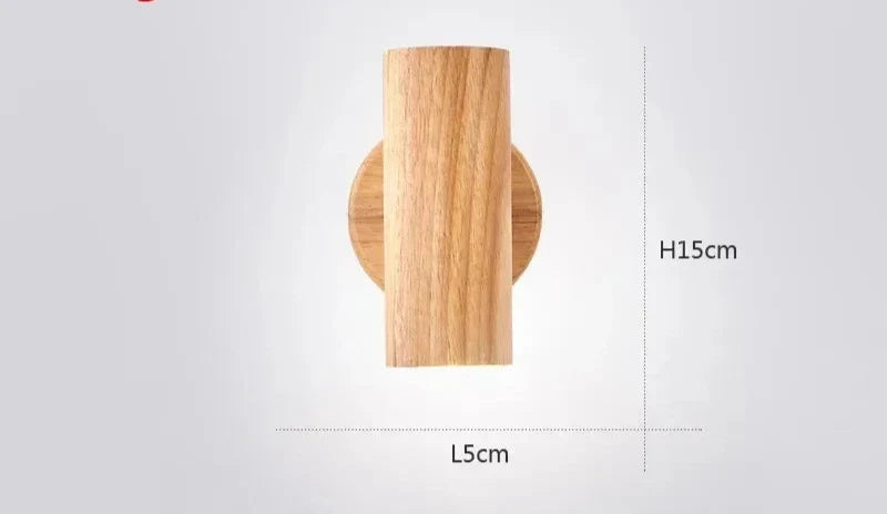 NordicWood - Modern Vägglampa i Valnöt Skandinavisk LED Belysning