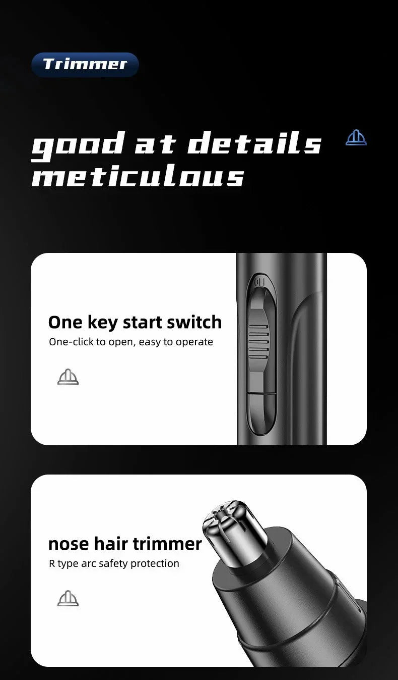 Professionell smärtfri näs- och öronhårtrimmer för män och kvinnor