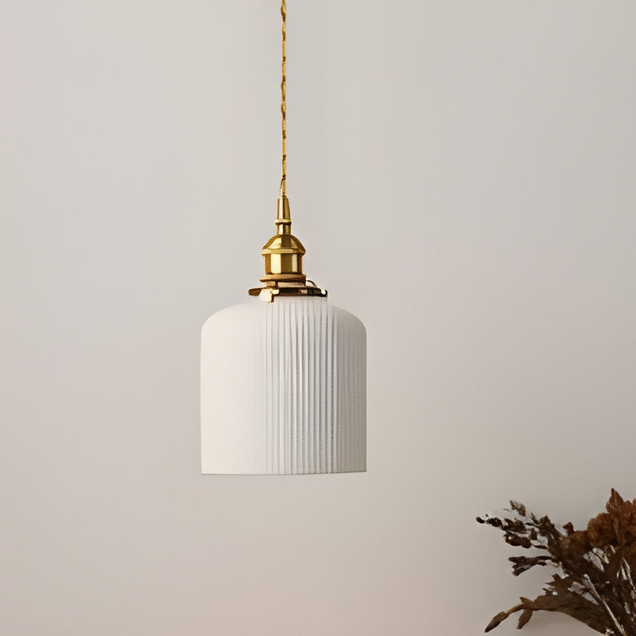 HarmonyGlow Light - Vintage-keramisk-glas-hänglampa