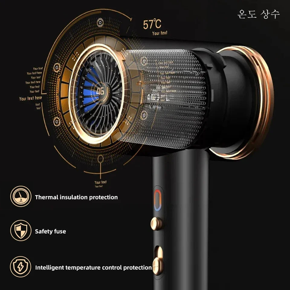 Carvallo Pro 2400 Hårtork 2400W | Ionteknologi | Ljuskälla & Kall luft | Lätt & Ergonomisk