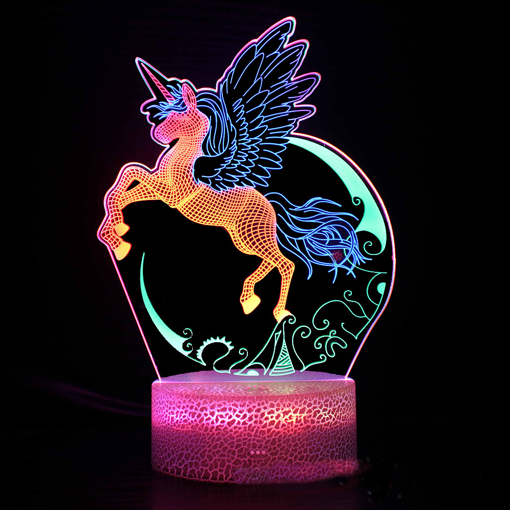 LumiUnicorn - 3D LED Naturlampa med Färgändring och Magisk Design