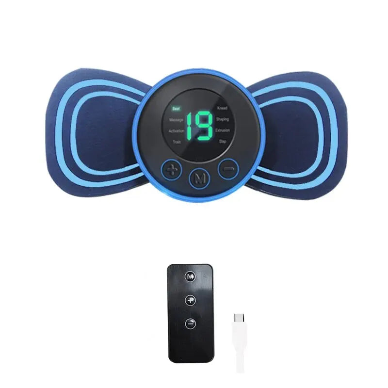 Bärbar Elektrisk Nackmassager | Med Pad & Fjärrkontroll för riktad avslappning