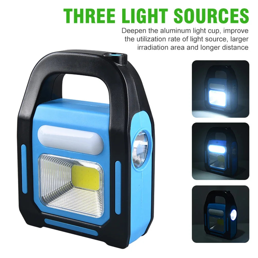 Carvallo LumaForce 3-i-1 | LED-Lampa &amp; Powerbank | Sol- &amp; USB-laddning | Vattentät &amp; Stötbeständig