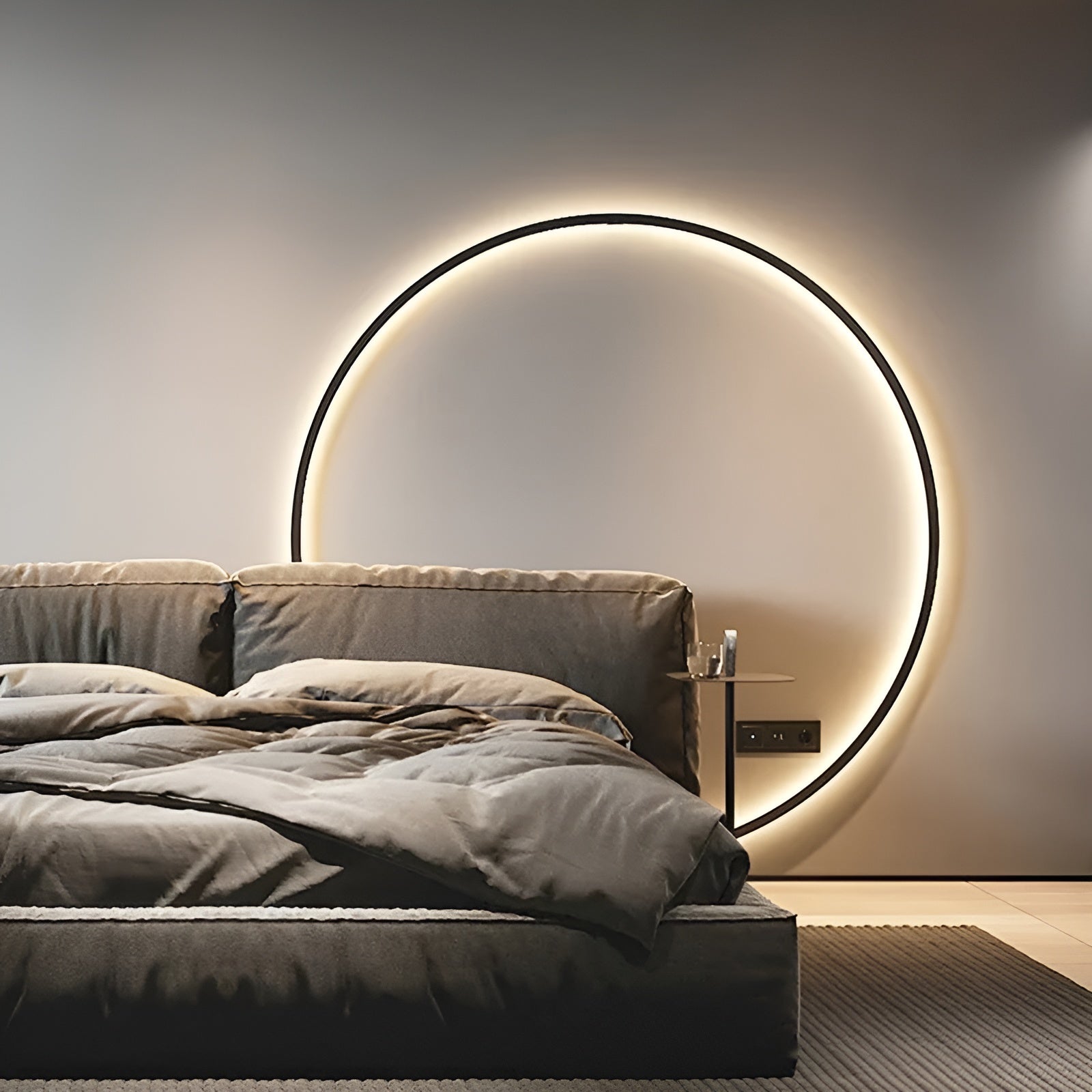Luminös Cirkellampa - Modern Minimalistisk LED Rund Vägglampa