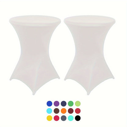 Stretchy Cocktail Table Covers - Solid Color, Ideal for Partyn och Evenemang