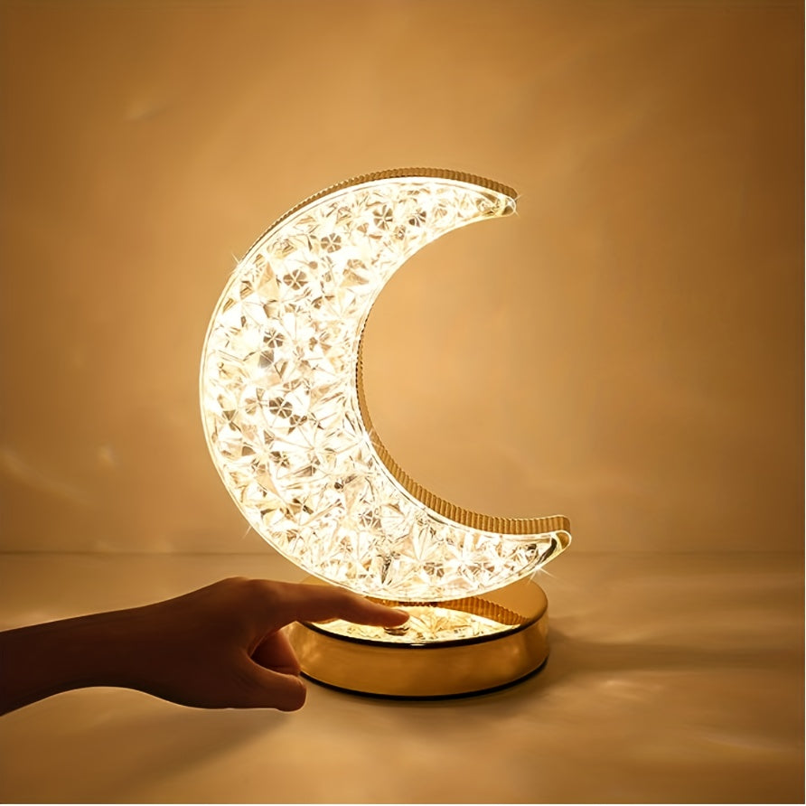 SterLamp - Dimbart Kristallbordslampa med Touchkontroll