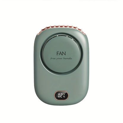 Carvallo Nackventilator BreezyLoop | USB-laddning | 3 hastigheter | 2000 mAh batteri | Handsfree-kylning