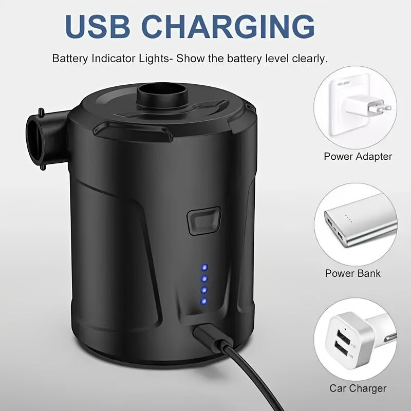 Carvallo Luftpumpe AirTrek Mini | USB-uppladdningsbar &amp; Trådlös | Kompakt &amp; Robust | För Luftmadrasser &amp; Utomhus