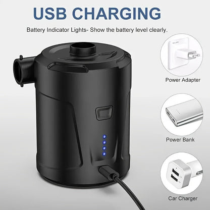 Carvallo Luftpumpe AirTrek Mini | USB-uppladdningsbar &amp; Trådlös | Kompakt &amp; Robust | För Luftmadrasser &amp; Utomhus
