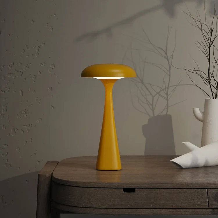 MushroomGlow - Elegant stilren LED bordslampa med belysning som kan anpassas