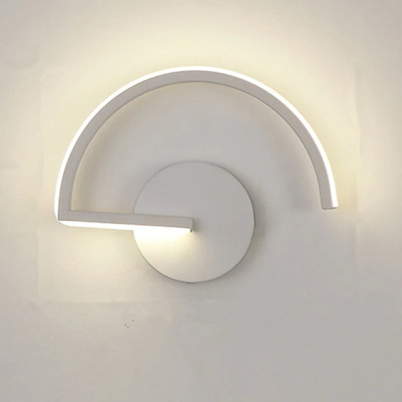 Modern LED Vägglampa Svart/Vit Metall