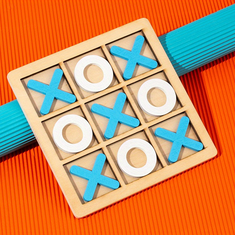 Trä Tic Tac Toe Barn Pusselspel