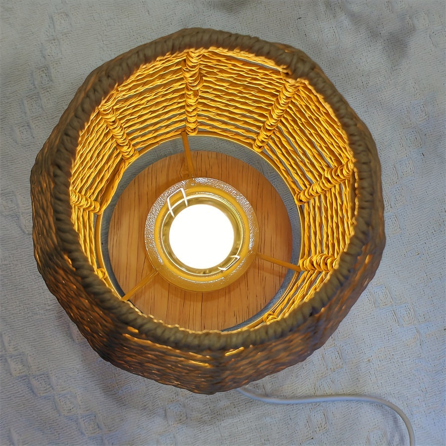EcoLoom - Handgjord Trä Bordslampa med Varm LED Glöd